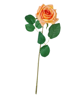 Kunstig Rose "Emine" Real Touch Fersken 43cm