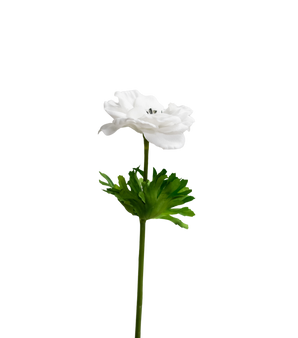 Kunstig Anemone Real Touch Hvit 52 cm