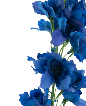 Kunstig blomst Larkspur Real Touch mørkeblå 90 cm