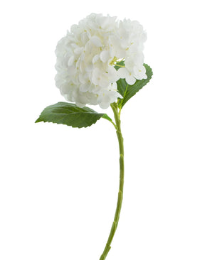 Kunstig Hortensia Real Touch Hvit 49 cm