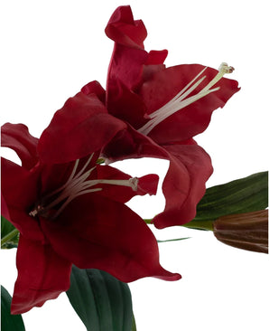 Kunstig blomst Lily Real Touch rød 95 cm