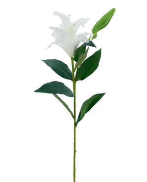 Kunstig blomst Lily Real Touch hvit 95 cm