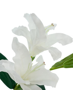 Kunstig blomst Lily Real Touch hvit 95 cm
