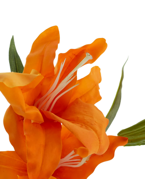 Kunstig blomst Lily Real Touch oransje 95 cm