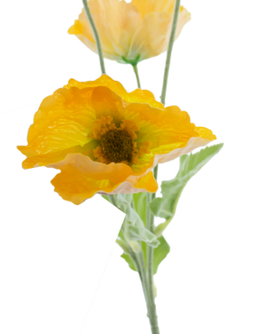 Kunstig Valmueblomst Real Touch Gul 60cm
