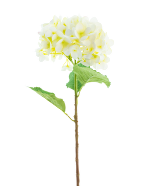 Kunstig Hortensia Real Touch Krem 58cm