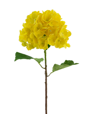 Kunstig Hortensia Stilk Real Touch Gul 58cm