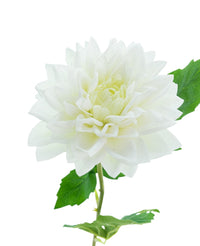 Kunstig Georgine Real Touch Hvit 54cm