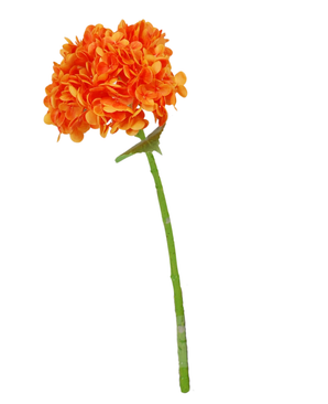 Kunstig Charlotte Hortensia Real Touch Oransje 55cm