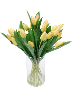 Kunstig Tulipan Bukett i Vase Gul/Oransje 45 cm