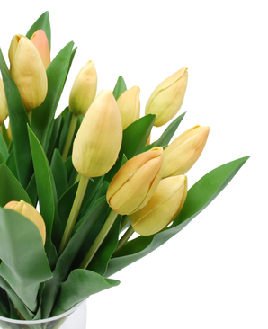 Kunstig Tulipan Bukett i Vase Gul/Oransje 45 cm