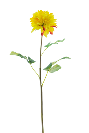 Kunstig Dahlia Real Touch Gul 73 cm