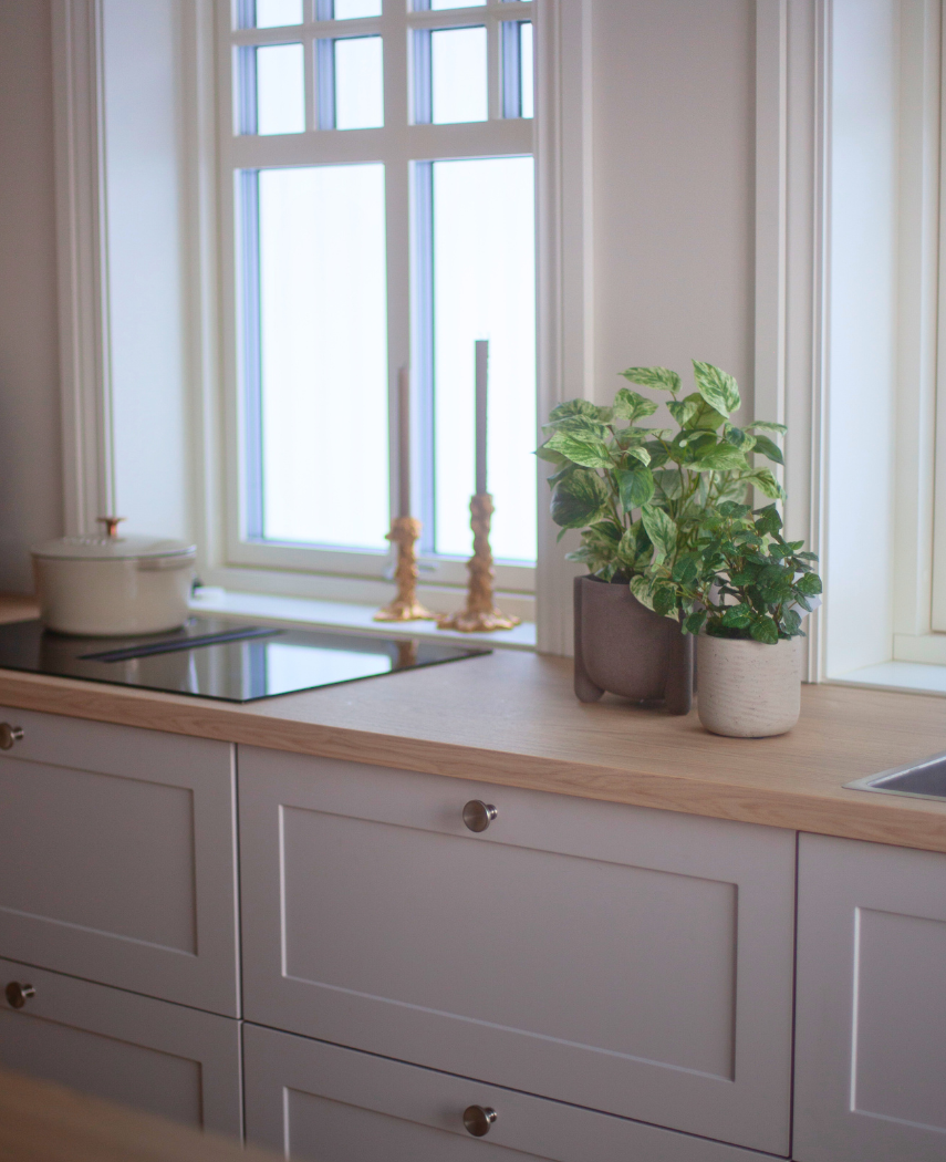 Kunstig Gullranke Grønnhvit i Potte UV 35cm