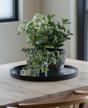 Kunstig Eføy Deluxe Grønnhvit UV i Potte 22cm