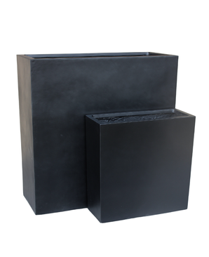 Plantekasse med Hjul Sort 90x36x90 cm