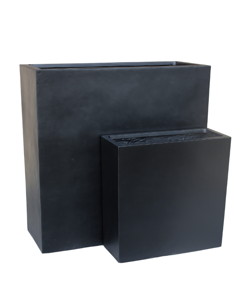 Plantekasse med Hjul Sort 58x23x58 cm