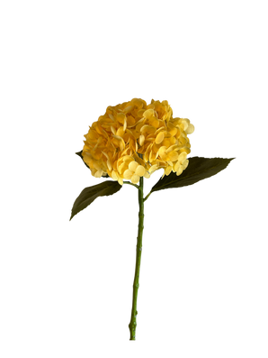 Kunstig Charlotte Hortensia Real Touch Gul 55cm