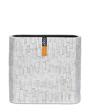 Capi Indoor Steinpotte Kube Elfenben 15cm