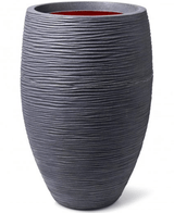 Capi Tutch Vase Elegant Deluxe Rib Mørkegrå 60cm
