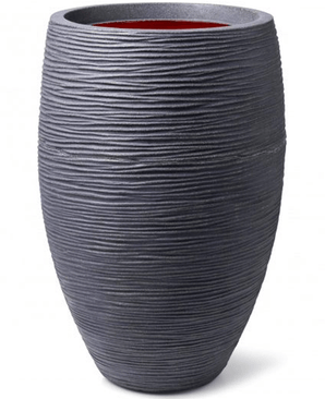 Capi Tutch Vase Elegant Deluxe Rib Mørkegrå 60cm