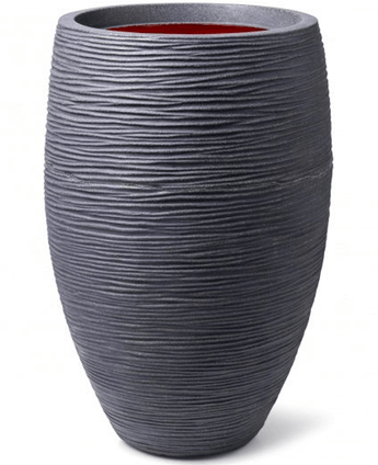 Capi Tutch Vase Elegant Deluxe Rib Mørkegrå 60cm