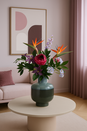 Kunstig Blomsterbukett Caribbean Sunset 80cm