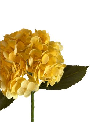 Kunstig Charlotte Hortensia Real Touch Gul 55cm