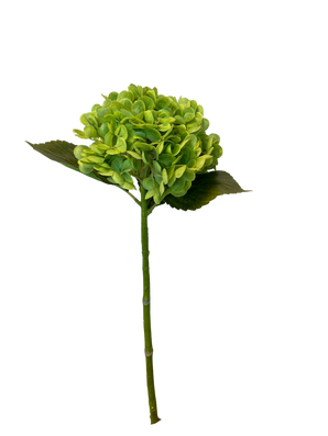 Kunstig Charlotte Hortensia Real Touch Mørkegrønn 55cm