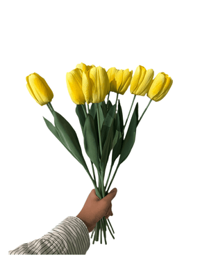 Kunstig Tulipan Real Touch Gul 45 cm