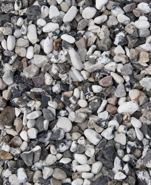 Dekorstein Sjøsingel Svart/Hvit 15KG