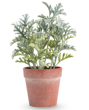 Kunstig Sølvkrans i Potte 23cm