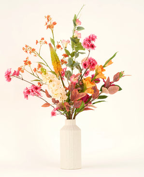 Kunstig silkeblomsterbukett Wild Peach