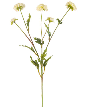 Kunstig Scabiosa Stilk Kremhvit 69 cm (sett med 5)