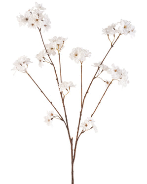 Kunstig Kirsebærblomst Krem 114 cm