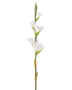 Kunstig Gladiol Hvit 83 cm