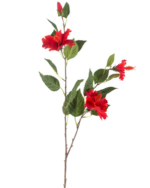 Kunstig Hibiskus Gren Rød 89 cm