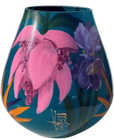 Eksklusiv Tasman Vase Petrol flowers 28cm