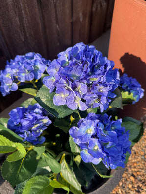 Kunstig Hortensia Ball Blå 75 cm