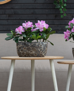 Kunstig Rhododendron Busk Rosa UV 34 cm