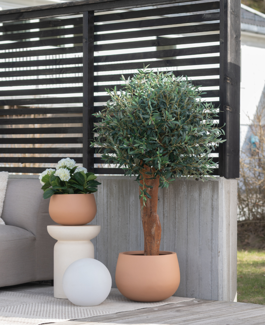 Kunstig Oliventre Deluxe m/Oliven UV 140cm