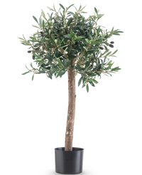 Kunstig Oliventre m/Oliven UV 85 cm