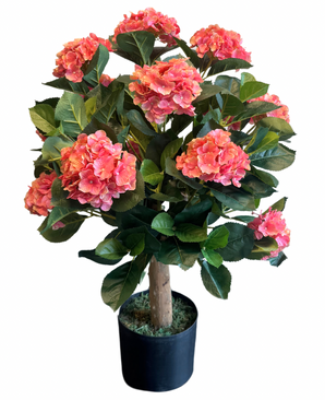 Kunstig Hortensia Ball Rosa 75 cm