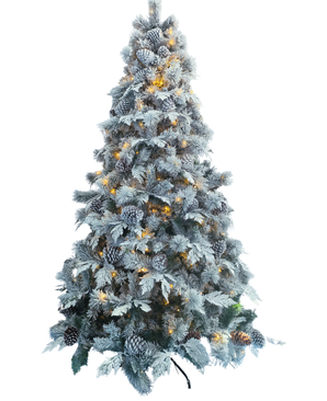 Kunstig Juletre Frost m/Snø og Kongler
