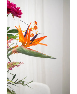 Kunstig Strelitzia Blomst Rød/Lilla 80cm