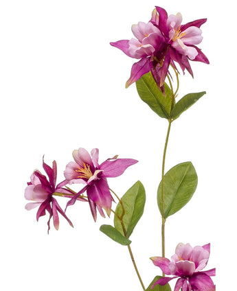 Kunstig Akeleie Stilk Fuchsia 85cm