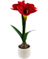 Kunstig Amaryllis Rød i Potte 48cm