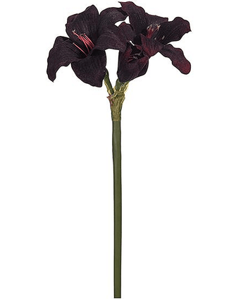 Kunstig Amaryllis Stilk Mørkerød 35cm