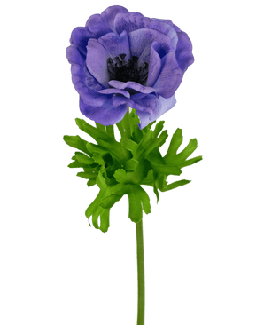 Kunstig Anemone Real Touch Blålilla 52cm