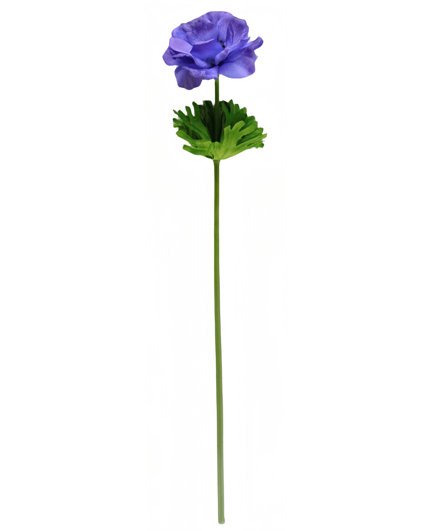 Kunstig Anemone Real Touch Blålilla 52cm