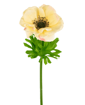 Kunstig Anemone Real Touch gul 52cm